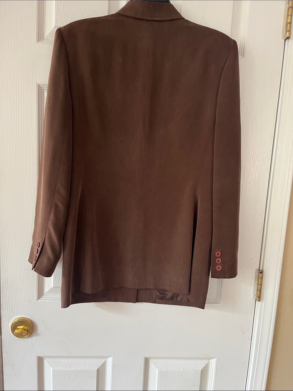Chaus Women's Brown Button-Front Silk Suit - Picture 4 of 6